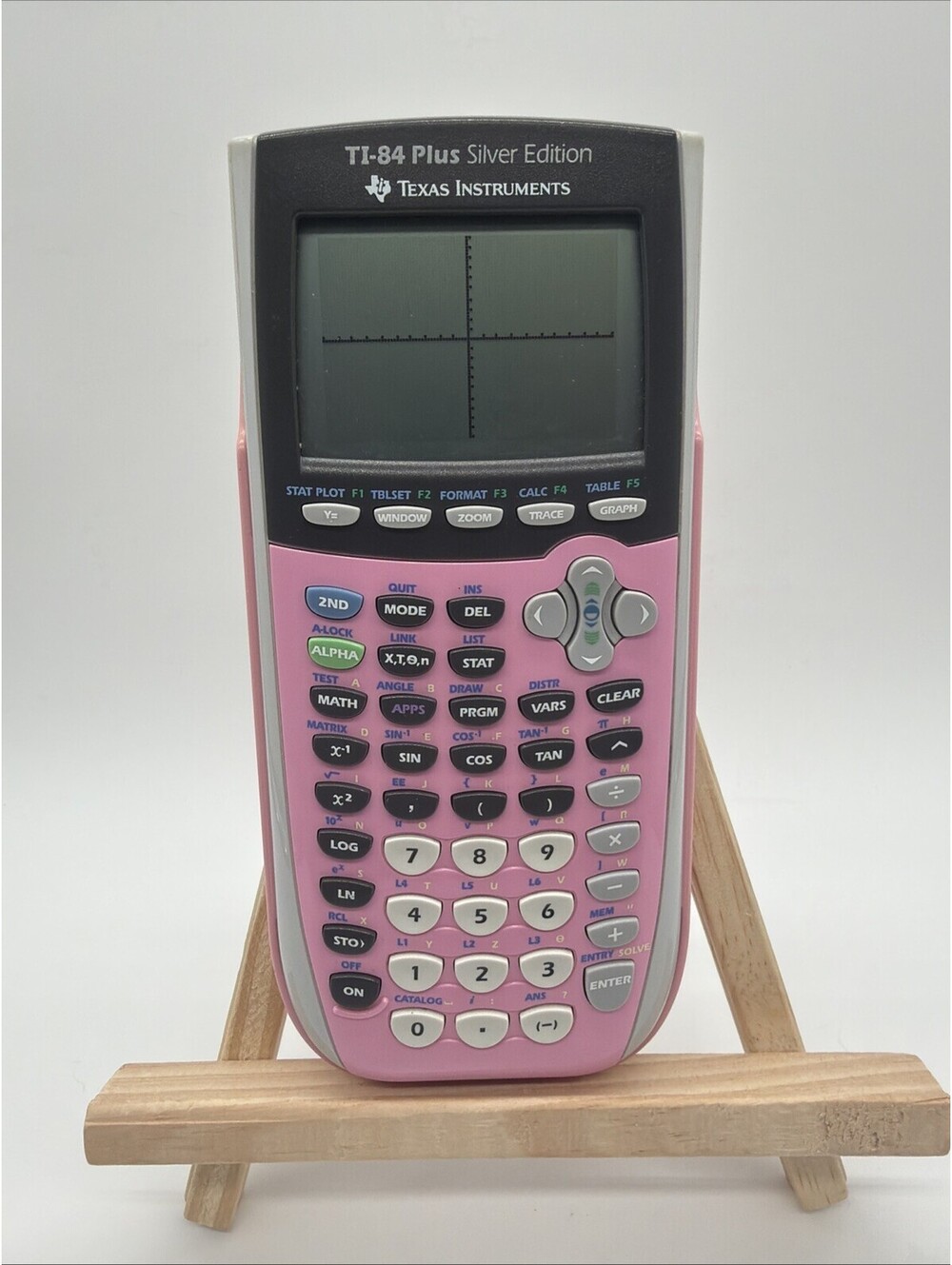TI-84 PLUS SILVER EDITION GRAPHING CALCULATOR-PINK-COVER-WORKS-TEXAS INSTRUMENTS